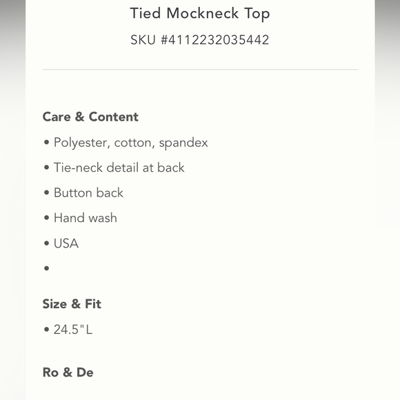Anthropologie | Ro & De Tied Mockneck Top Size S - Picture 10 of 10